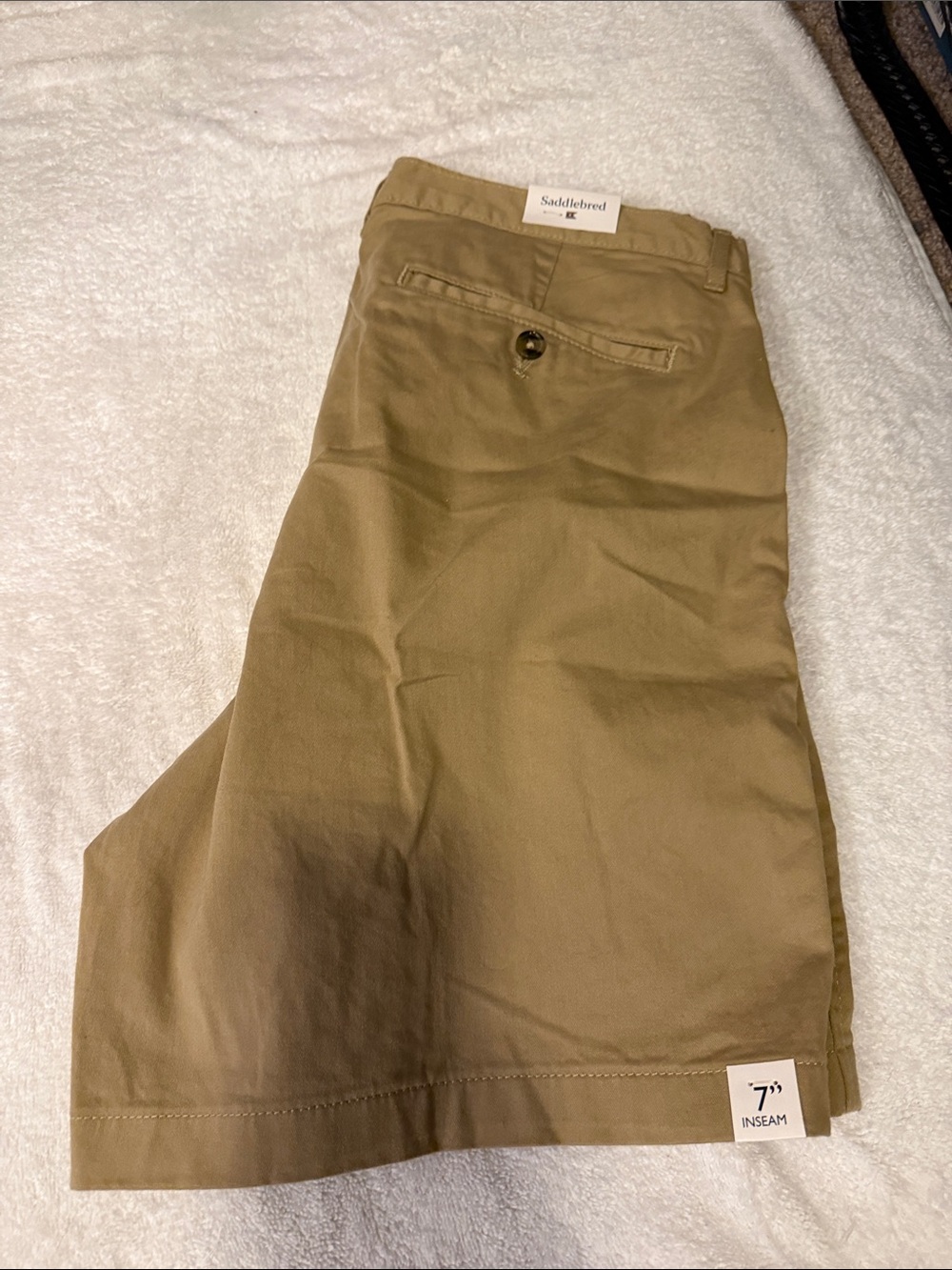 Saddlebred Men's Brown/Tan Flat-Front Shorts - Picture 7 of 8